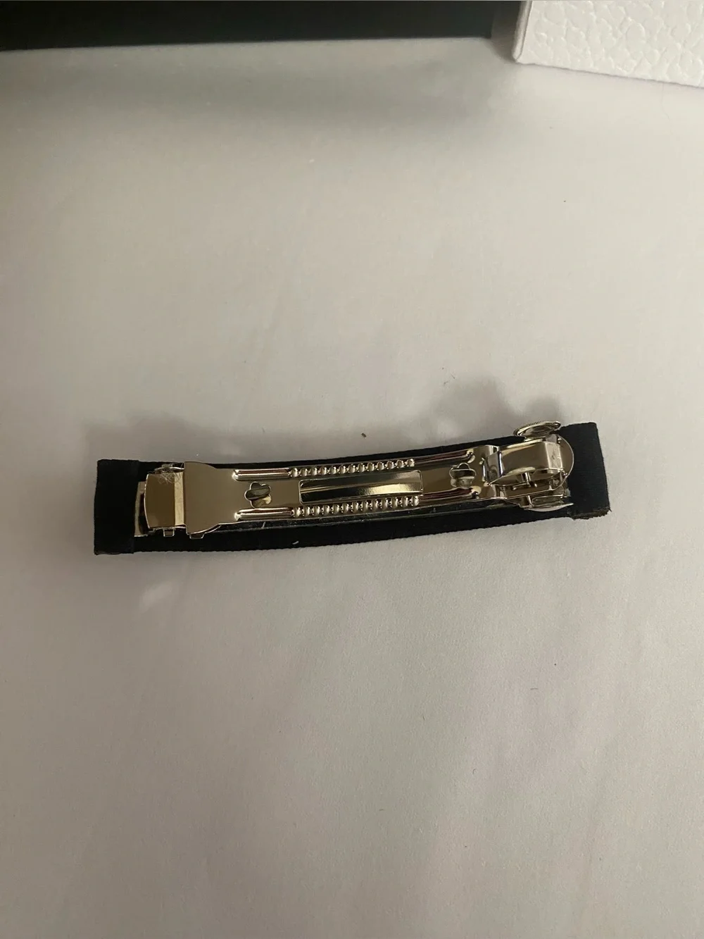 CHANEL Ribbon Black French Barrette